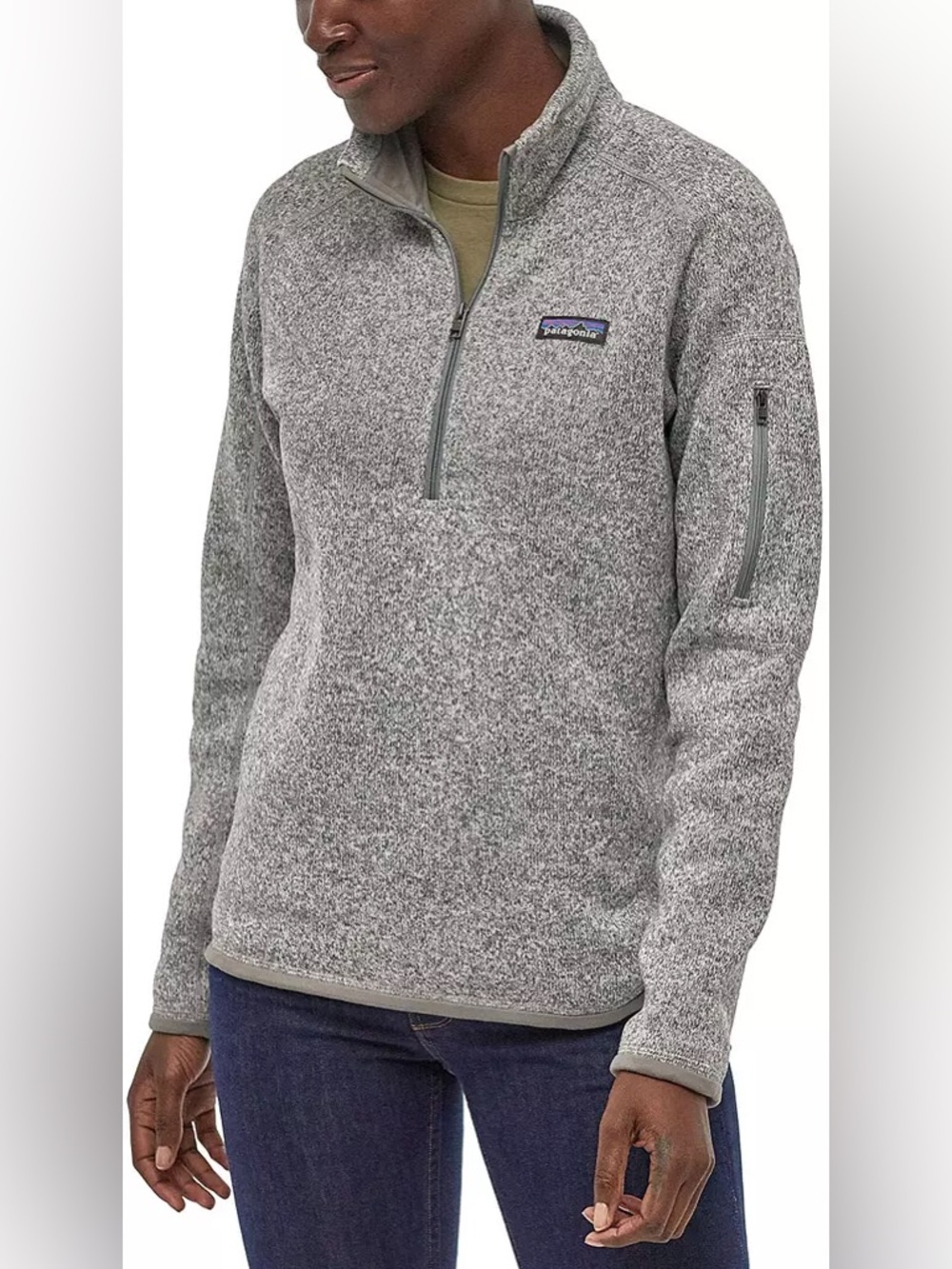 Patagonia Better Sweater Heather Gray Half-Zip Fleece Pullover EUC - Picture 2 of 9